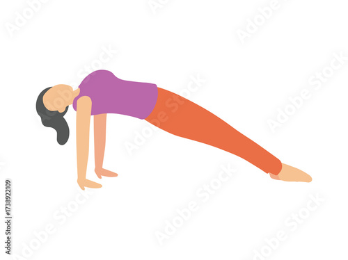 Woman Doing Yoga Pose Illustration
