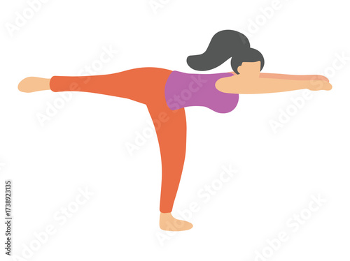 Asana Yoga Various Pose Illustration