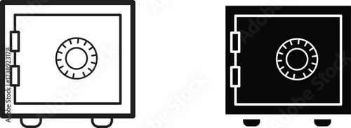 Locker icon vector graphic illustration  with white background flat hand made icon fill icon 