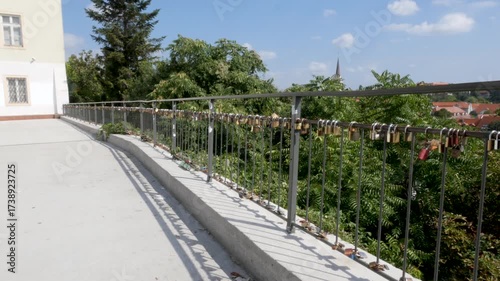 Zagreb, Croatia, 2025, july,7th,  love locks in  Plato Gradec