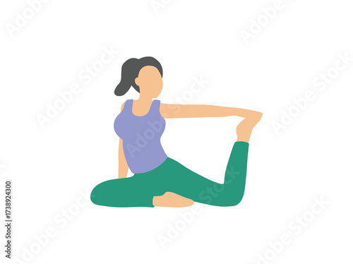 Asana Yoga Various Pose Illustration