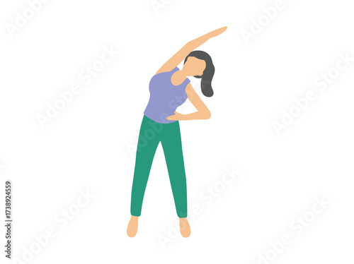 Woman Doing Yoga Pose Illustration
