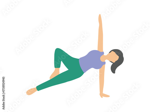 Woman Exercise Various Yoga Pose
