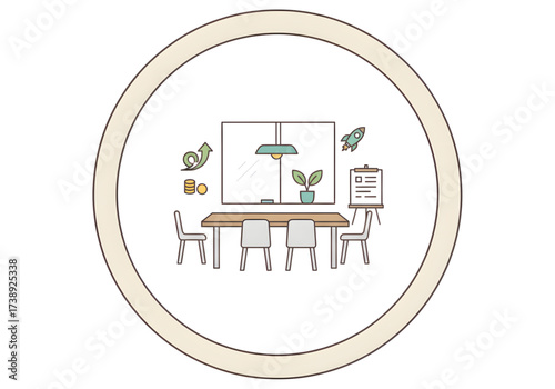  Minimal icon of an incubator workspace — no background, no shadow PNG
