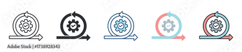 Agility Icon Set Multiple Style Collection