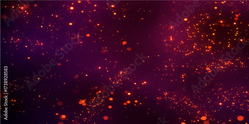 A bright blue and purple abstract background with glowing stars and snow particles creates a serene Christmas night sky designA bright blue and purple abstract background with glowing stars and snow p