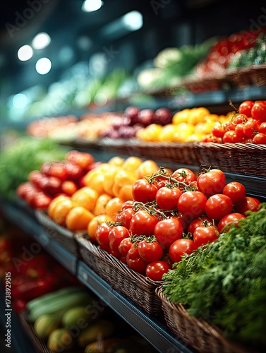 Fresh produce displays in a grocery store (2)