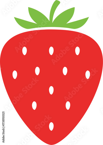 Strawberry illustration isolated on white background