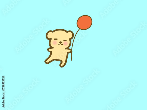 空飛ぶくまさん　イラスト