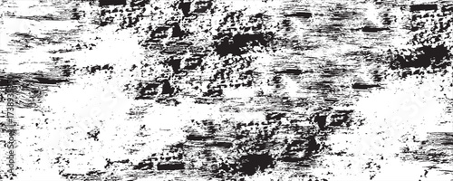 Black and white grunge. Distress overlay texture. Abstract surface dust and rough dirty wall background concept. Worn, torn, weathered effect. Vector illustration, eps 10