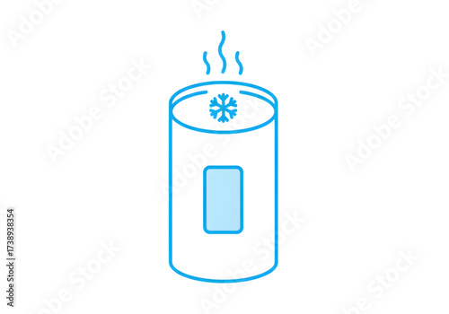 Minimal icon of a cryotherapy chamber — no background, no shadow PNG