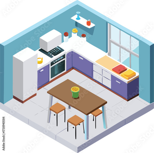 Isometric vector icon set of modern building and house architecture on an urban street map design