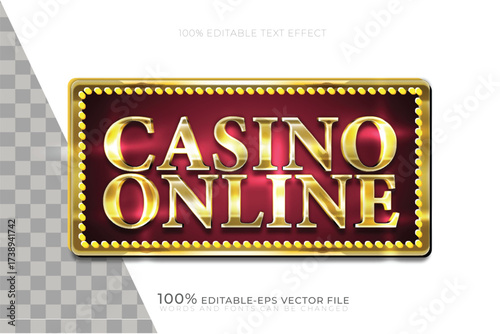 online casino gamble text effect