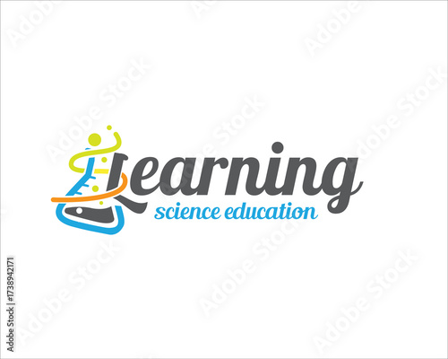 learning lab for child school logo designs