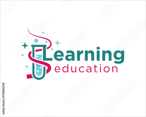 learning lab for child school logo designs