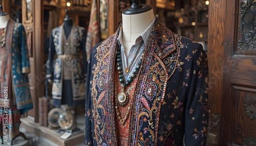 Kashmiri pheran displayed on a mannequin in Kashmir