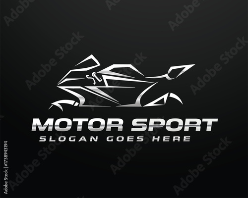 motor sport logo silver