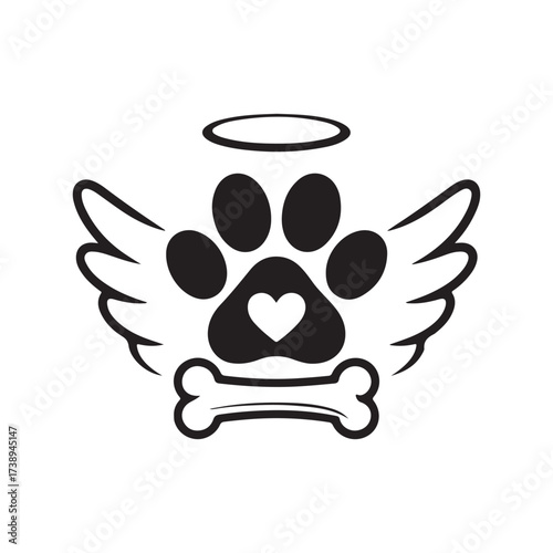 Animal Heaven Paw Tattoo