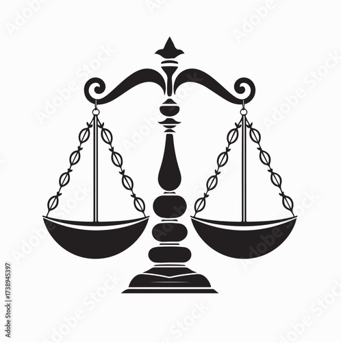 Justice Scales Legal Symbol Vector Logo Design for Law Firm