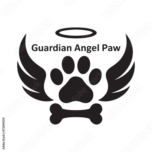 Dog Cat Angel Paw Design