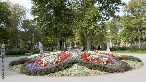 Zagreb, Croatia, 2025, july,7th, view of Zrinjevac Park
