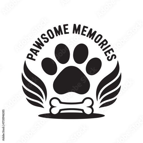 Pet Loss Winged Paw Logo