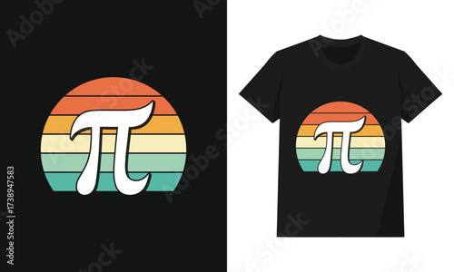 Vintage Pi Day T-Shirt for Men Women Girls Kids