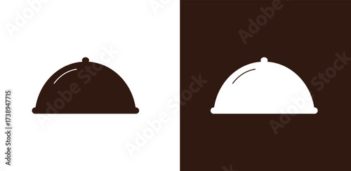 vector illustration of a restaurant cloche