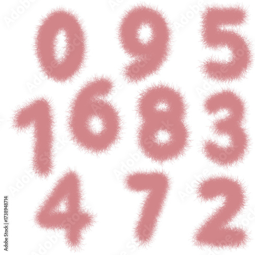 A soft and dreamy collection of hand-painted numbers 0–9, designed with a fluffy pink brush texture.
Each number expresses a unique balance between playfulness and elegance — combining gentle strokes,