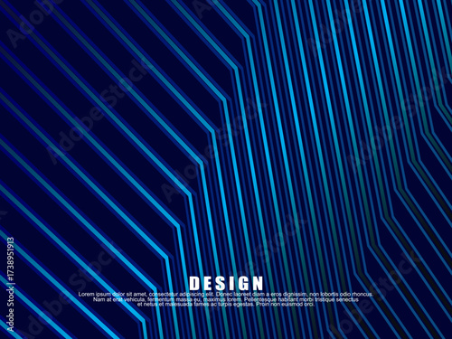 Premium background design with diagonal dark blue stripes pattern. Vector horizontal template for digital lux business banner, contemporary formal invitation, luxury voucher, prestigious gift certific