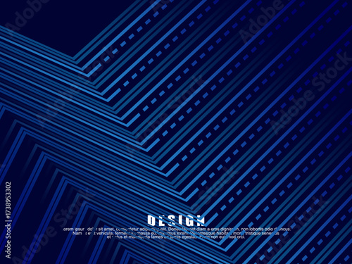 Premium background design with diagonal dark blue stripes pattern. Vector horizontal template for digital lux business banner, contemporary formal invitation, luxury voucher, prestigious gift certific