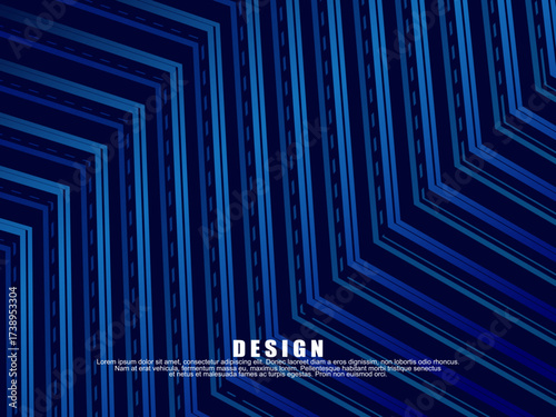 Premium background design with diagonal dark blue stripes pattern. Vector horizontal template for digital lux business banner, contemporary formal invitation, luxury voucher, prestigious gift certific