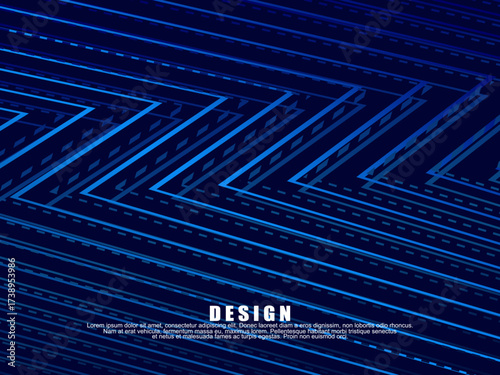 Premium background design with diagonal dark blue stripes pattern. Vector horizontal template for digital lux business banner, contemporary formal invitation, luxury voucher, prestigious gift certific