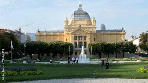 Zagreb, Croatia, 2025, july,7th, view of Tomislav square