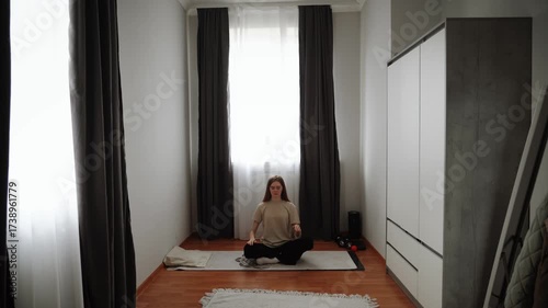Mindful meditation practice in a bright, calm room during morning hours