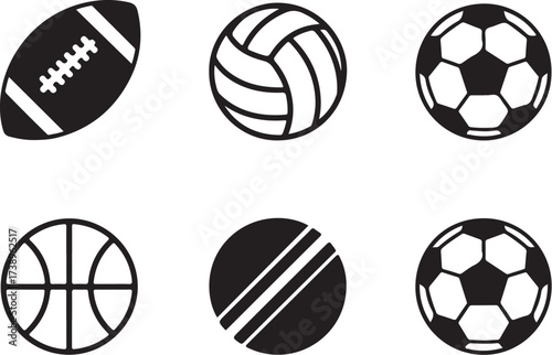 Sports balls collection for energetic games season