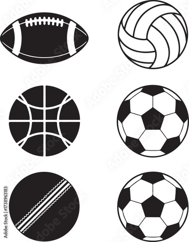 Sports ball icons for your team and competition