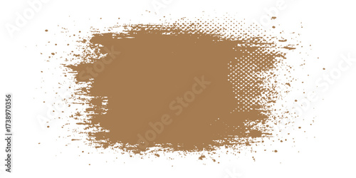 Abstract grunge background vector with a woman's silhouette and a closeup of brown coffee powder dirt