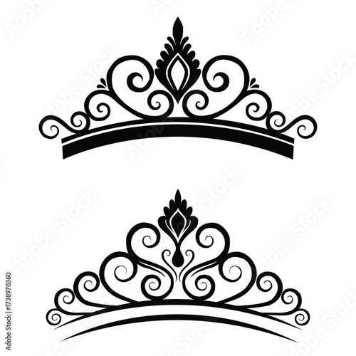 Elegant regal princess tiara crowns ornate ornaments for royal celebrations and fantasy themes
