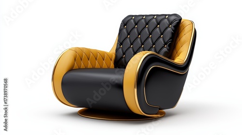 Stylish Modern Lounge Chair with Leather Finish