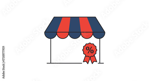 Discount Storefront A Minimalist Icon for Retail Promotions