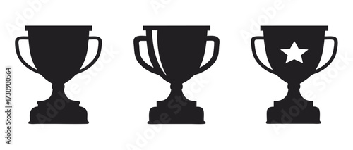 Trophy icon. Trophy cup, winner cup, victory cup vector icon. Reward symbol sign for web and mobile. 
