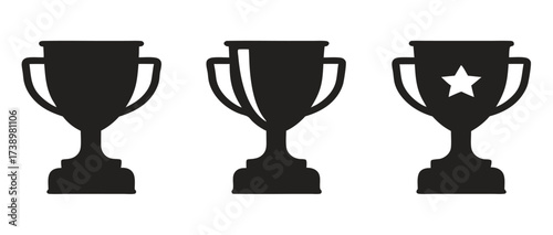 Trophy icon. Trophy cup, winner cup, victory cup vector icon. Reward symbol sign for web and mobile. 
