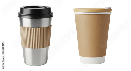 Wallpaper Mural Takeaway Coffee Cup Duo isolated on transparent background Torontodigital.ca