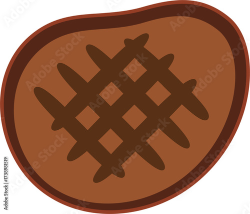 Grilled Beef Steak Illustration