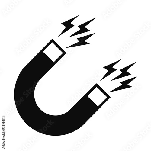 Magnet icon isolated on white background. 
