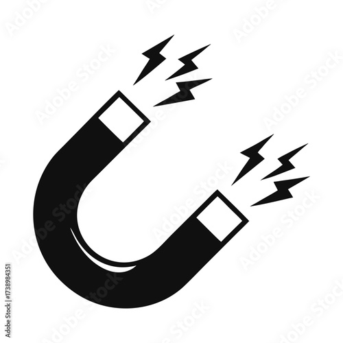 Magnet icon isolated on white background. 
