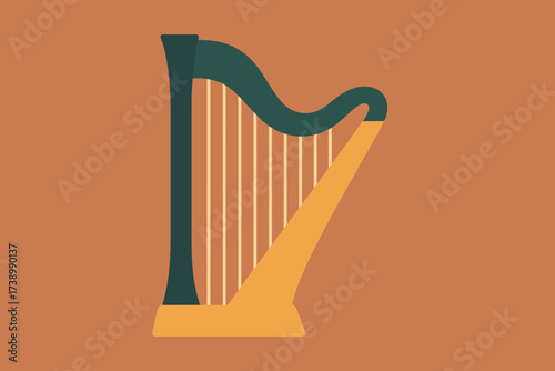 Instruments vector tambourine simple round abstract illustration music silhouette frame minimal flat