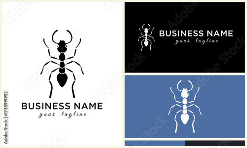Ant logo with brand name and tagline.