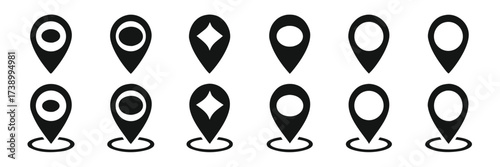 Maps pin. Location map icon. 
